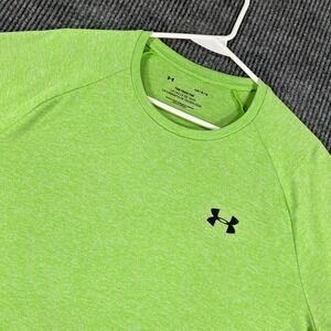 Under Armour Shirt Mens Large Green Short Sleeve Tech Tee Short Sleeve Active